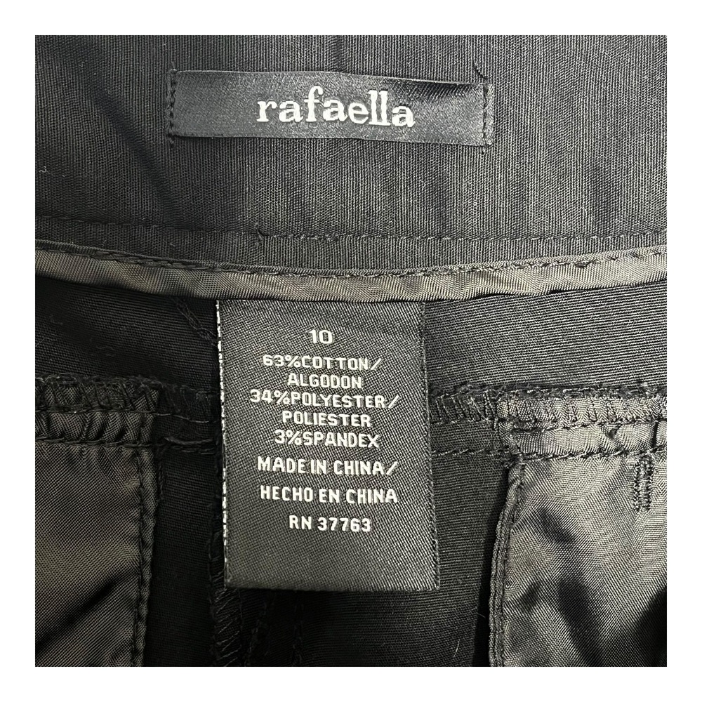 Rafaella Black Capris Cropped Pants Women's Size 10 Button Waist - Picture 5 of 7